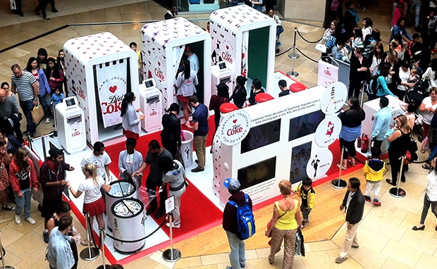 Diet Coke Mall tour Exhibition stand
