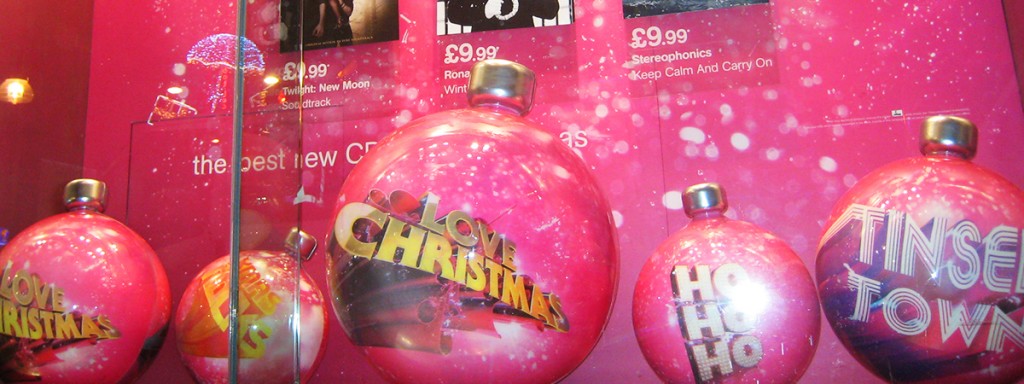 HMV - Christmas Display - Giant Baubles